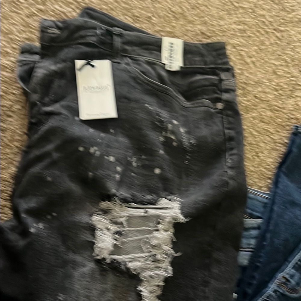 Judy Blue Distressed Black Ankle Jeans